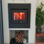 Converted closed combustion firepalce