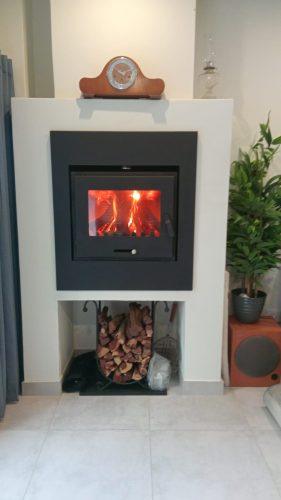 Converted closed combustion firepalce